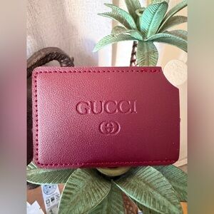 Gucci Merlot 🍷Leather Card Holder, mirror & NIB 🍷